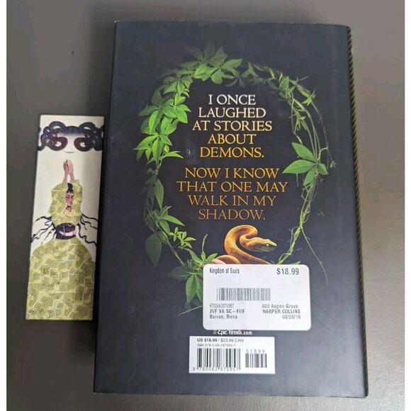 Kingdom Of Souls Novel Rena Barron w/ Bonus Illumicrate Woodmark Wooden Bookmark - Picture 2 of 3